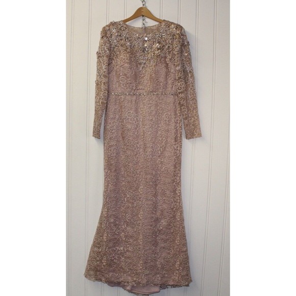 MAC DUGGAL 11217 Embellished Long Sleeve Lace Gown Size 12 $898‎ - Picture 5 of 15